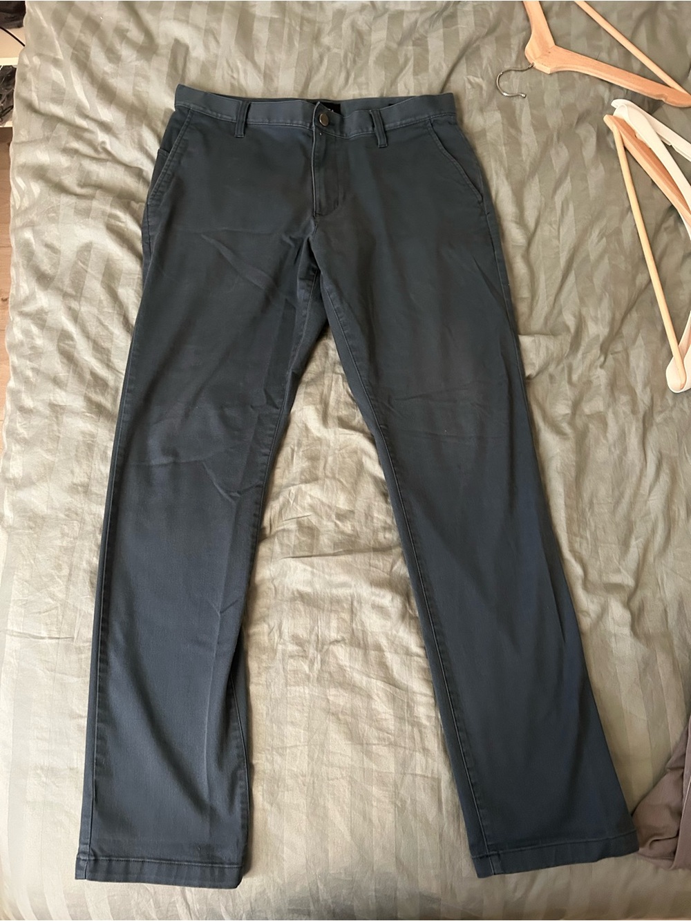 RVCA Men's Navy Blue Straight Chino Pants
